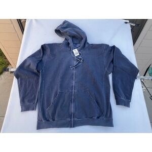 Breezin' Up Hamptons Full Zip Hoodie Mens L‎ Good Times Navy Blue NWT